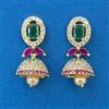 American Diamond Jhumki with Gold Plating