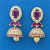 American Diamond Jhumki with Gold Plating