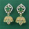 American Diamond Jhumki with Gold Plating