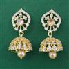 American Diamond Jhumki with Gold Plating