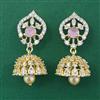 American Diamond Jhumki with Gold Plating