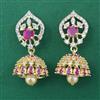 American Diamond Jhumki with Gold Plating