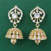 American Diamond Jhumki with Gold Plating