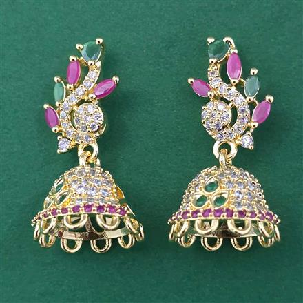 American Diamond Delicate Earring with Gold Plating