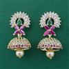 American Diamond Jhumki with Gold Plating
