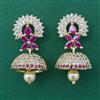 American Diamond Jhumki with Gold Plating
