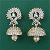 American Diamond Jhumki with Gold Plating