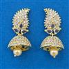 American Diamond Jhumki with Gold Plating