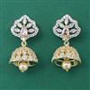 American Diamond Jhumki with Gold Plating
