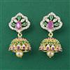 American Diamond Jhumki with Gold Plating