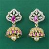 American Diamond Jhumki with Gold Plating