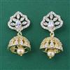 American Diamond Jhumki with Gold Plating