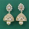 American Diamond Jhumki with Gold Plating