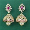 American Diamond Jhumki with Gold Plating
