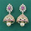 American Diamond Jhumki with Gold Plating