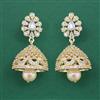 American Diamond Jhumki with Gold Plating