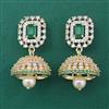 American Diamond Jhumki with Gold Plating