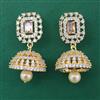 American Diamond Jhumki with Gold Plating