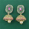 American Diamond Jhumki with Gold Plating