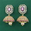 American Diamond Jhumki with Gold Plating