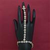 American Diamond Classic Hath Pan With Mehndi Plating Rhodium Plating