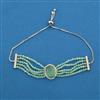 American Diamond Adjustable Bracelet with Rhodium Plating