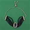 American Diamond Adjustable Bracelet with Mehndi Plating