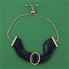 American Diamond Adjustable Bracelet with Mehndi Plating