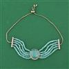 American Diamond Adjustable Bracelet with Mehndi Plating