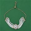 American Diamond Adjustable Bracelet with Mehndi Plating