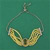 American Diamond Adjustable Bracelet with Mehndi Plating