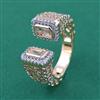 American Diamond Adjustable Ring with Rhodium Plating Carat Plating