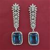 American Diamond Classic Earring with Rhodium Plating