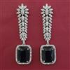 American Diamond Classic Earring with Rhodium Plating
