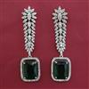 American Diamond Classic Earring with Rhodium Plating