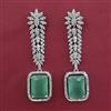 American Diamond Classic Earring with Rhodium Plating