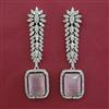 American Diamond Classic Earring with Rhodium Plating