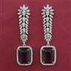 American Diamond Classic Earring with Rhodium Plating