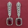 American Diamond Classic Earring with Rhodium Plating
