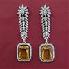 American Diamond Classic Earring with Rhodium Plating