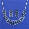 American Diamond Classic Necklace with Rhodium Plating