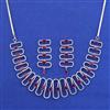 American Diamond Classic Necklace with Rhodium Plating