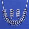 American Diamond Classic Necklace with Rhodium Plating