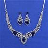 American Diamond Classic Necklace with Rhodium Plating