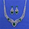 American Diamond Classic Necklace with Rhodium Plating