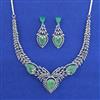 American Diamond Classic Necklace with Rhodium Plating