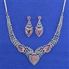 American Diamond Classic Necklace with Rhodium Plating