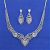 American Diamond Classic Necklace with Rhodium Plating
