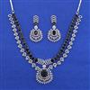 American Diamond Classic Necklace with Rhodium Plating