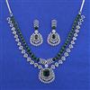 American Diamond Classic Necklace with Rhodium Plating